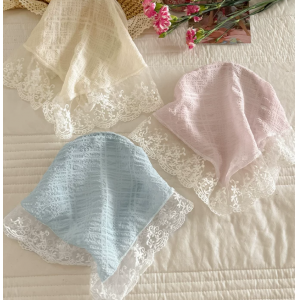 蕾丝头巾发箍女夏季出游拍照发卡氛围感压发头套